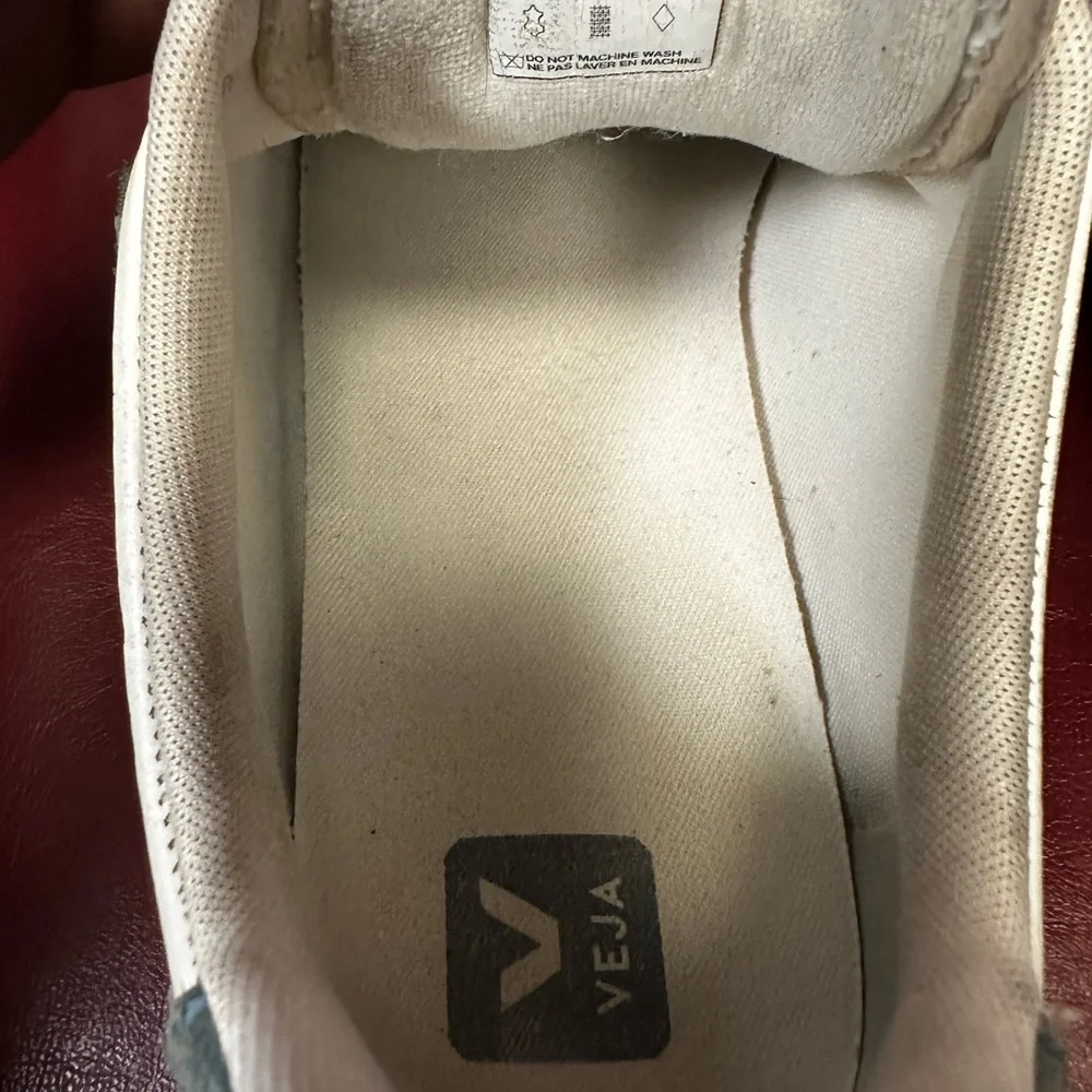 Veja Men's White and Green Sneakers Size 12 - Picture 4 of 4